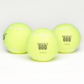 DEDICATED TO GOD  COOL BLACK TEKST TENNISBALLEN (Multi)