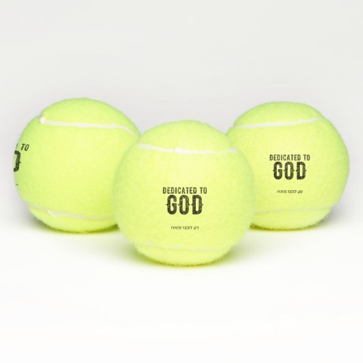 DEDICATED TO GOD  COOL BLACK TEKST TENNISBALLEN (Multi)