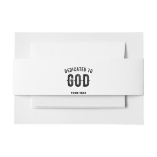DEDICATED TO GOD COOL  BLACK TEKST UITNODIGINGEN WIKKEL