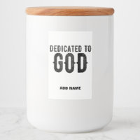 DEDICATED TO GOD  COOL BLACK TEKST