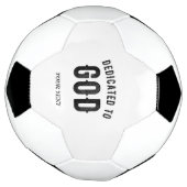 DEDICATED TO GOD COOL  BLACK TEKST VOETBAL (Gedraaid)