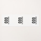 DEDICATED TO GOD  COOL BLACK TEKST YOGAMAT (Achterkant (horizontaal))