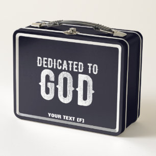 DEDICATED TO GOD COOL WHITE TEKST