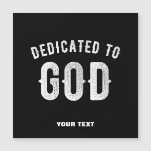 DEDICATED TO GOD  COOL WHITE TEKST
