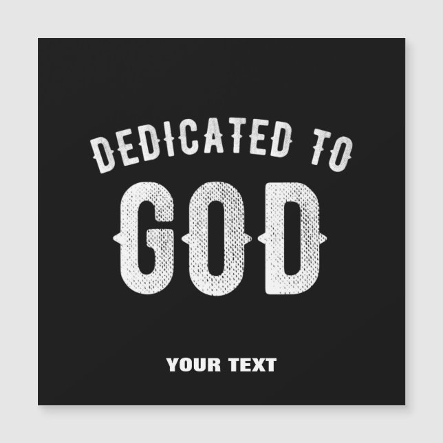 DEDICATED TO GOD  COOL WHITE TEKST (Voorkant)