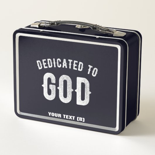 DEDICATED TO GOD  COOL WHITE TEKST (Achterkant)