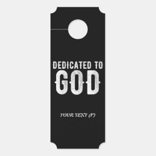DEDICATED TO GOD COOL  WHITE TEKST