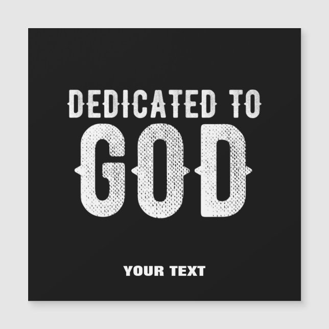 DEDICATED TO GOD COOL  WHITE TEKST (Voorkant)