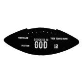 DEDICATED TO GOD COOL  WHITE TEKST AMERICAN FOOTBALL (Paneel)