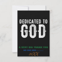 DEDICATED TO GOD COOL WHITE TEKST