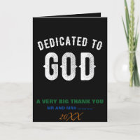 DEDICATED TO GOD  COOL WHITE TEKST