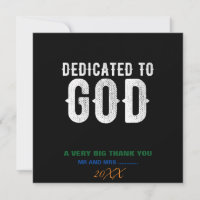 DEDICATED TO GOD COOL  WHITE TEKST