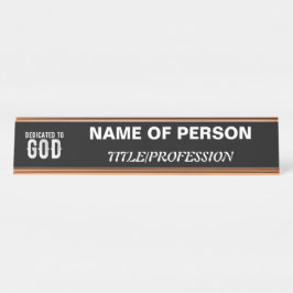 DEDICATED TO GOD COOL  WHITE TEKST BUREAU NAAMBORDJE