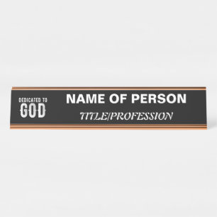 DEDICATED TO GOD COOL  WHITE TEKST BUREAU NAAMBORDJE