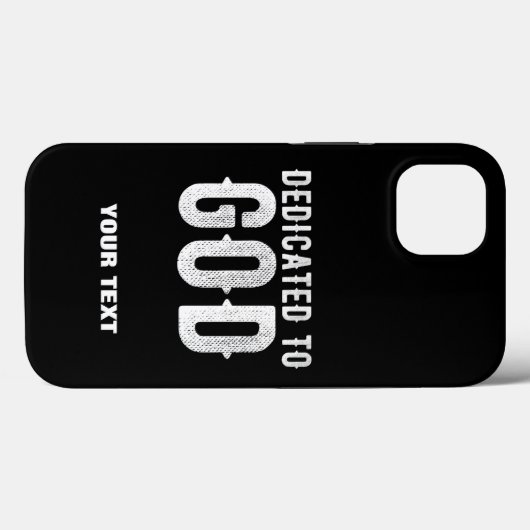 DEDICATED TO GOD COOL WHITE TEKST Case-Mate iPhone CASE (Achterkant (horizontaal))
