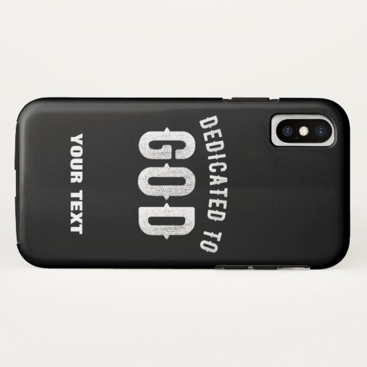 DEDICATED TO GOD  COOL WHITE TEKST Case-Mate iPhone CASE (Achterkant (horizontaal))