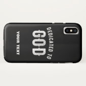 DEDICATED TO GOD COOL WHITE TEKST Case-Mate iPhone CASE (Achterkant (horizontaal))
