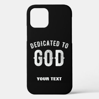 DEDICATED TO GOD COOL WHITE TEKST iPhone 12 PRO HOESJE