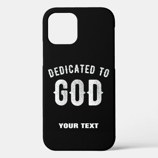 DEDICATED TO GOD COOL WHITE TEKST Case-Mate iPhone CASE (Achterkant)