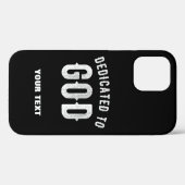 DEDICATED TO GOD COOL WHITE TEKST Case-Mate iPhone CASE (Achterkant (horizontaal))