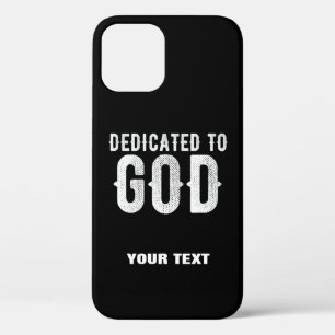 DEDICATED TO GOD COOL  WHITE TEKST iPhone 12 HOESJE