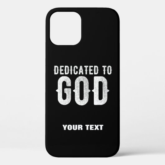DEDICATED TO GOD COOL  WHITE TEKST Case-Mate iPhone CASE (Achterkant)