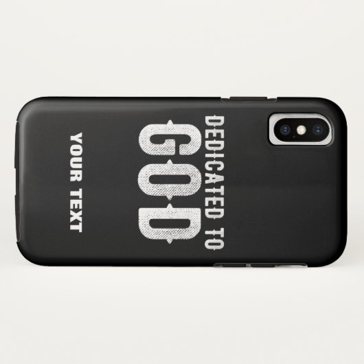 DEDICATED TO GOD COOL  WHITE TEKST Case-Mate iPhone CASE (Achterkant (horizontaal))