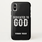DEDICATED TO GOD COOL  WHITE TEKST Case-Mate iPhone CASE (Achterkant)