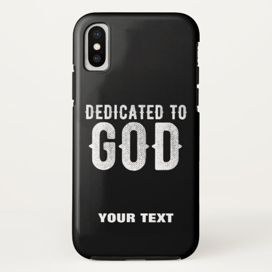 DEDICATED TO GOD COOL  WHITE TEKST Case-Mate iPhone CASE (Achterkant)