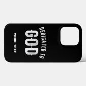 DEDICATED TO GOD COOL WHITE TEKST Case-Mate iPhone CASE (Achterkant (horizontaal))