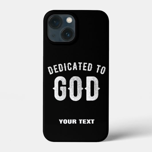 DEDICATED TO GOD  COOL WHITE TEKST Case-Mate iPhone CASE (Achterkant)