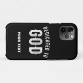 DEDICATED TO GOD COOL WHITE TEKST Case-Mate iPhone CASE (Achterkant (horizontaal))