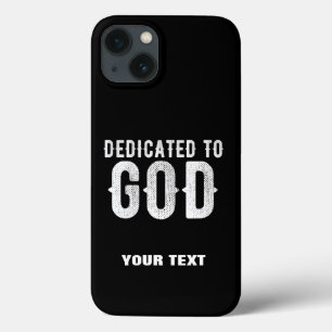 DEDICATED TO GOD COOL  WHITE TEKST iPhone 13 HOESJE