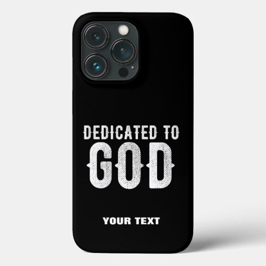 DEDICATED TO GOD COOL WHITE TEKST Case-Mate iPhone CASE (Achterkant)
