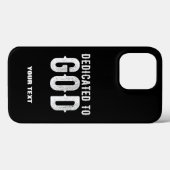 DEDICATED TO GOD COOL WHITE TEKST Case-Mate iPhone CASE (Achterkant (horizontaal))