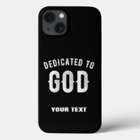 DEDICATED TO GOD  COOL WHITE TEKST