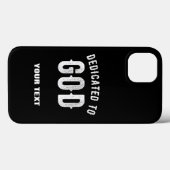 DEDICATED TO GOD COOL WHITE TEKST Case-Mate iPhone CASE (Achterkant (horizontaal))