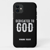 DEDICATED TO GOD COOL WHITE TEKST Case-Mate iPhone CASE (Achterkant)
