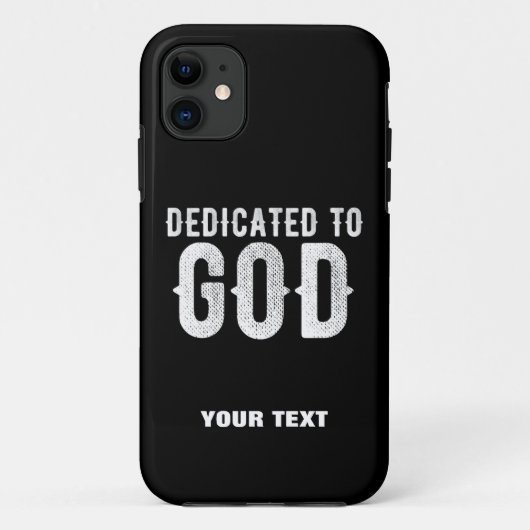 DEDICATED TO GOD COOL WHITE TEKST Case-Mate iPhone CASE (Achterkant)