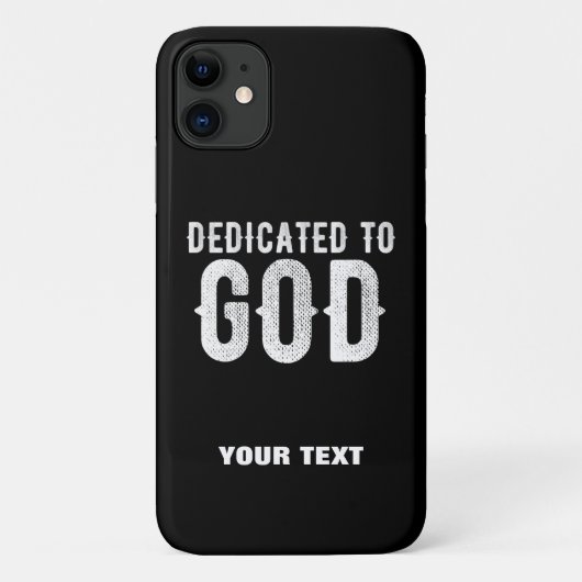 DEDICATED TO GOD COOL WHITE TEKST Case-Mate iPhone CASE (Achterkant)