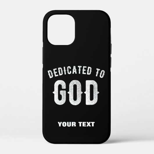 DEDICATED TO GOD COOL WHITE TEKST Case-Mate iPhone CASE (Achterkant)