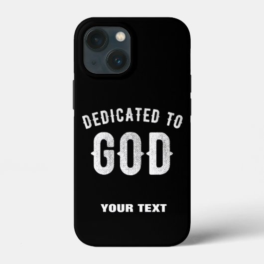 DEDICATED TO GOD COOL WHITE TEKST Case-Mate iPhone CASE (Achterkant)