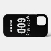 DEDICATED TO GOD COOL WHITE TEKST Case-Mate iPhone CASE (Achterkant (horizontaal))