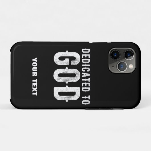 DEDICATED TO GOD COOL  WHITE TEKST Case-Mate iPhone CASE (Achterkant (horizontaal))