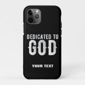 DEDICATED TO GOD COOL  WHITE TEKST Case-Mate iPhone CASE (Achterkant)