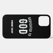 DEDICATED TO GOD  COOL WHITE TEKST Case-Mate iPhone CASE (Achterkant (horizontaal))
