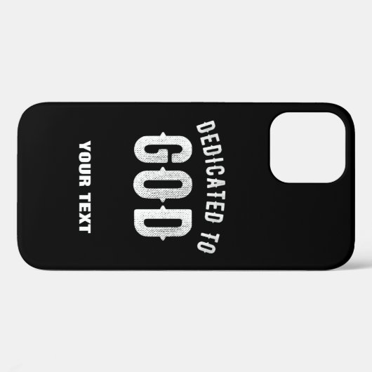 DEDICATED TO GOD  COOL WHITE TEKST Case-Mate iPhone CASE (Achterkant (horizontaal))