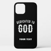 DEDICATED TO GOD  COOL WHITE TEKST Case-Mate iPhone CASE (Achterkant)