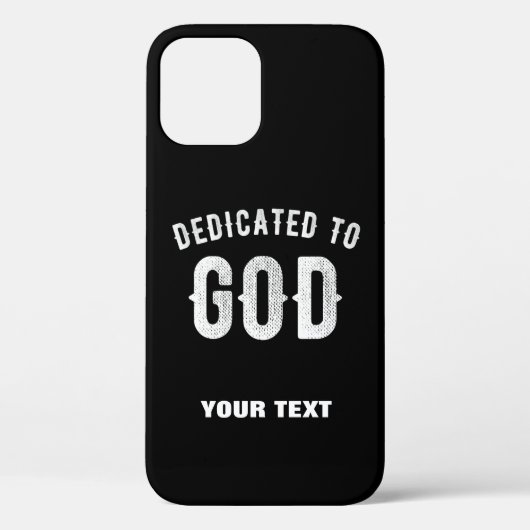 DEDICATED TO GOD  COOL WHITE TEKST Case-Mate iPhone CASE (Achterkant)