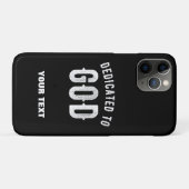 DEDICATED TO GOD COOL WHITE TEKST Case-Mate iPhone CASE (Achterkant (horizontaal))